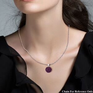 Purple Australian Crystal Pendant in Sterling Silver (Chain not Included)